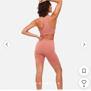 MATE the Label Pink Organic Stretch Biker Shorts (XS)